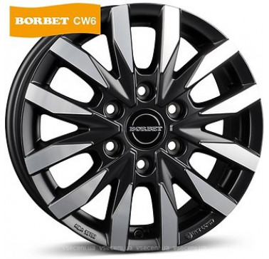 Borbet CW6 W6.5 R16 PCD6x130 ET62 DIA84.1 matt black polished